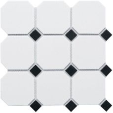 Octagon big White/Black Matt