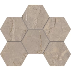 Мозаика Estima BR02 Bernini Hexagon Beige 25x28.5 бежевый полированный