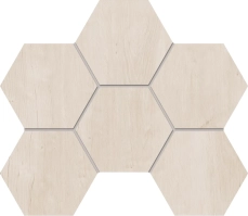 Мозаика Estima SF01 Soft Wood Hexagon Nordic 25x28.5 кремовый