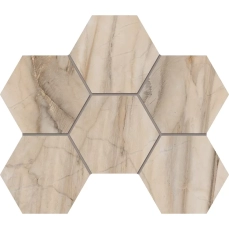 Мозаика Estima BR01 Bernini Hexagon Pearl 25x28.5 бежевый полированный