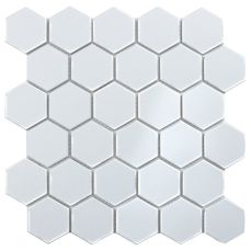 Hexagon small White Glossy